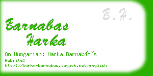 barnabas harka business card